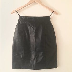 Wilsons Leather Black High Waist Pencil Skirt 0